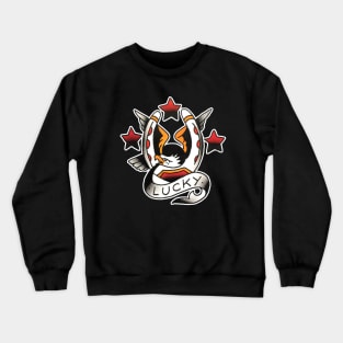 Lucky Eagle Tattoo Design Crewneck Sweatshirt